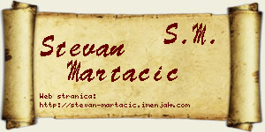 Stevan Martačić vizit kartica